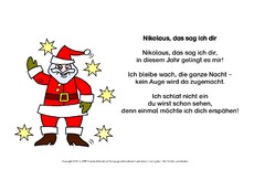 Grundschule nikolausgedicht Die liebsten